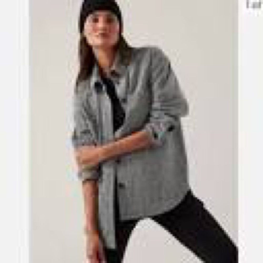 ✨ Athleta Textured Shirt Jacket – Size 2X (NWT)